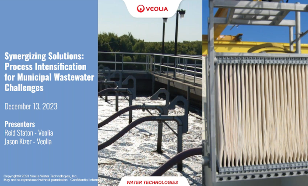 Webinar: Synergizing Solutions: Process Intensification for Municipal Wastewater Challenges