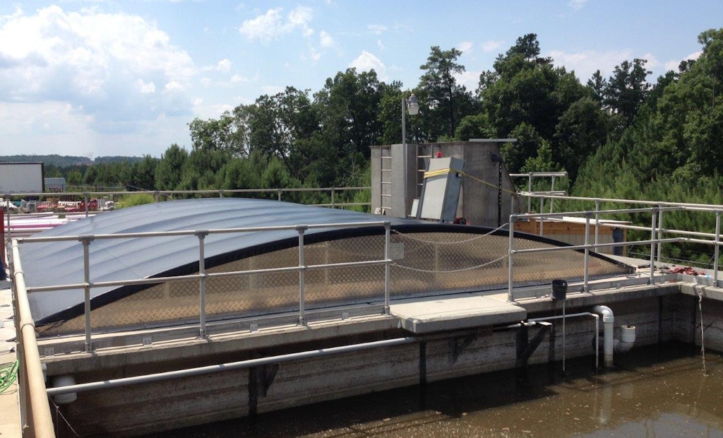 Tank Covers Help Community Control Odors from Wastewater Treatment