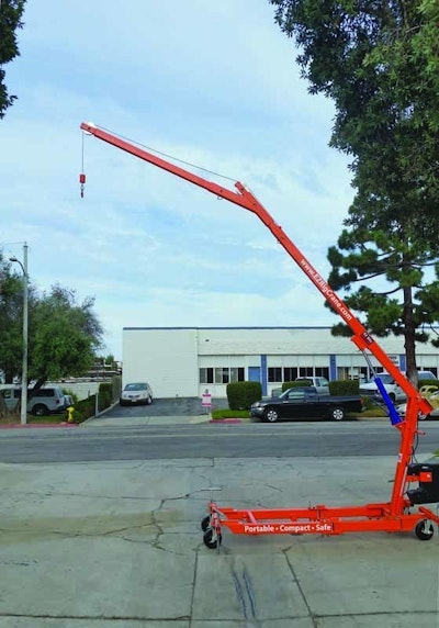 Portable Crane Rolls Through Doorways, Lifts Up To 2,400 Pounds